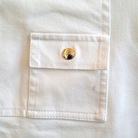 Vintage Escada White Denim Flare Jean - Picture 3 of 9